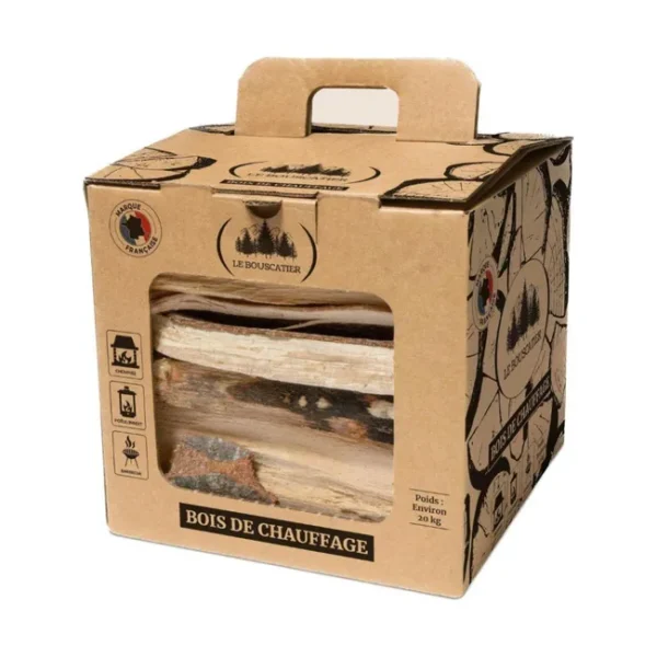 Carton de 20l bois de chauffage pour cheminée poêle four à pizza cuisinières Barbecue brasero-EV