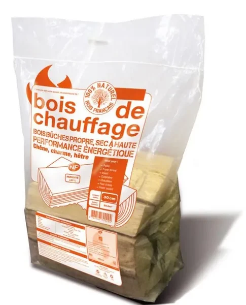 Bûches L.30 cm, sac 25 dm³-EV