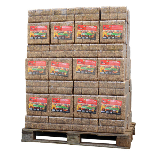 Palette de briquettes de bois BioBriq MegaRuf (972Kg)D-EV