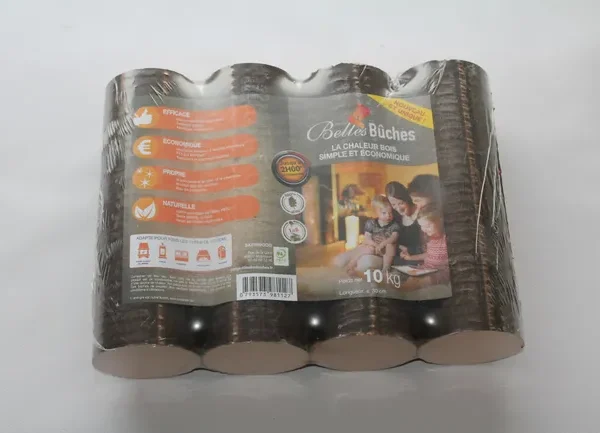 Bûches compressées Belles bûches 4 bûches, L27, hêtre-EV