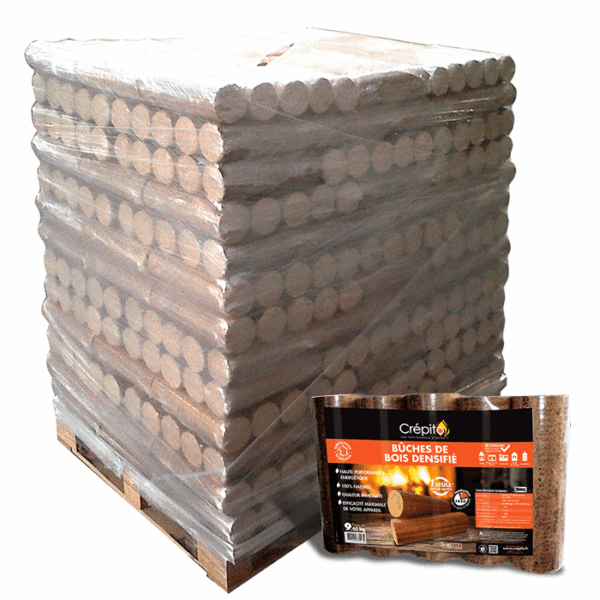Pack de 5 bûches densifiées Crépito® – 30 cm-EV