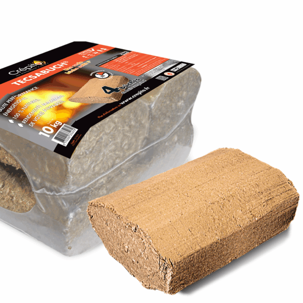 BÛCHES DE BOIS COMPRESSÉ TECSABUCH CRÉPITO (PALETTE DE 1T)-EV