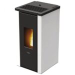 Poêle à pellets PEGASO Vera, 7 kw, compatible WiFi – noir/blanc-EV