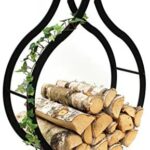 Support à bois de cheminée DanDiBo - Pour l'intérieur - Flamme noire - 78 cm-EV