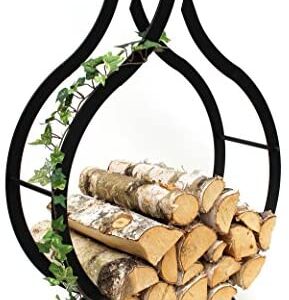 Support à bois de cheminée DanDiBo - Pour l'intérieur - Flamme noire - 78 cm-EV
