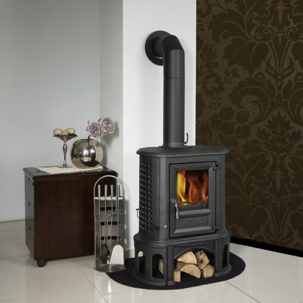 Poêle en fonte GLOBEFIRE Herculina, fonte, 7 kW – noir-EV