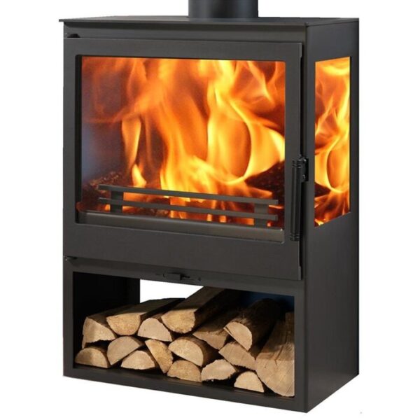 Poêle PANADERO Onix Trivision, acier, 7,1 kW – noir-EV