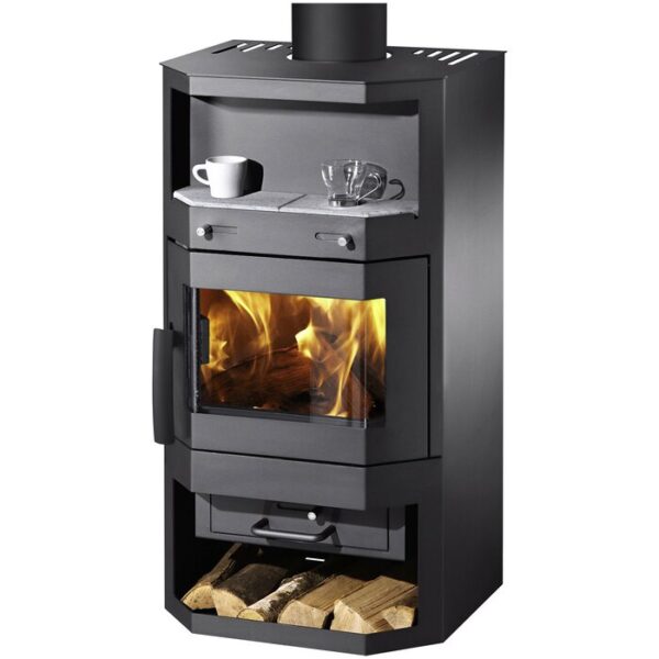 Poêle THERMIA Bern V1, acier, 6 kW – gris-EV