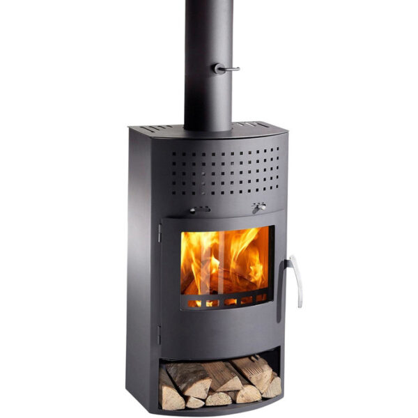 Poêle économique, THERMIA Borneo acier, 6 kW – gris-EV