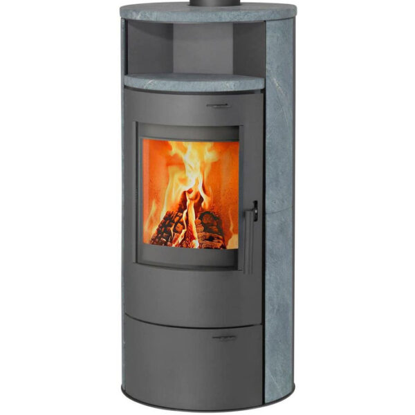 Poêle THERMIA Munich, pierre naturelle, 7 kW – gris-EV